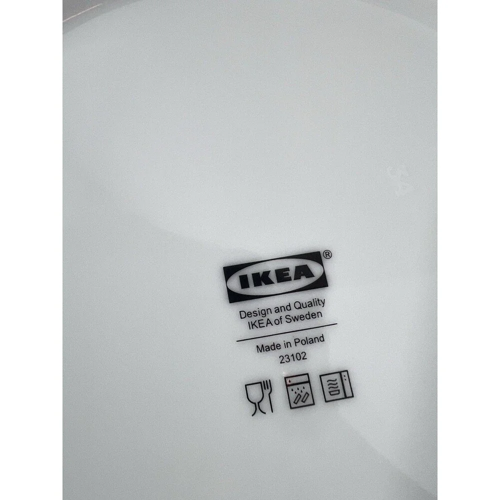 IKEA Plate Pink green platter dish 11